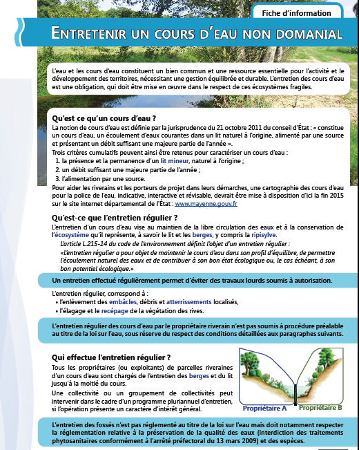 Guide entretien de Cours d'eau